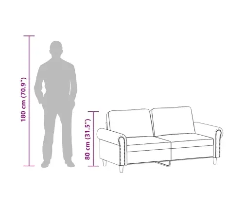 Divvietīgs Dīvāns, Vīnsarkans, 140 Cm, Mākslīgā Āda Vidaxl