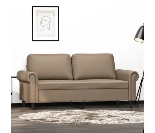 Divvietīgs Dīvāns, Kapučīno Krāsa, 140, Mākslīgā Āda Vidaxl