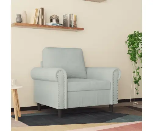 Atpūtas Krēsls, Gaiši Pelēks, 60 Cm, Samts Vidaxl