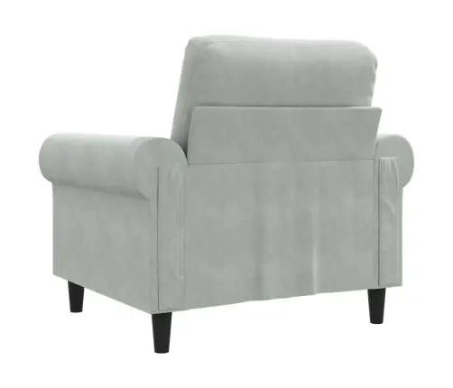 Atpūtas Krēsls, Gaiši Pelēks, 60 Cm, Samts Vidaxl