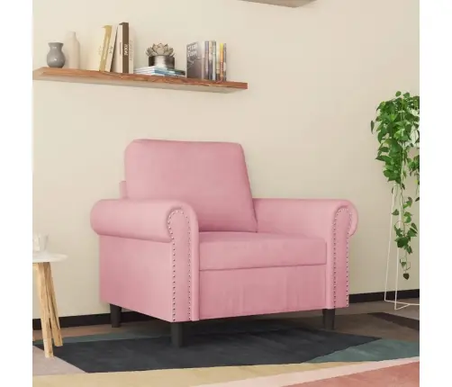 Atpūtas Krēsls, Rozā, 60 Cm, Samts Vidaxl
