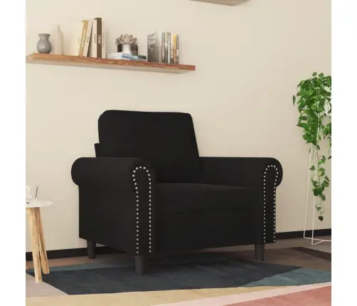 Krėslas, Juodos Spalvos, 60cm Aksomas