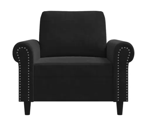 Krėslas, Juodos Spalvos, 60cm Aksomas