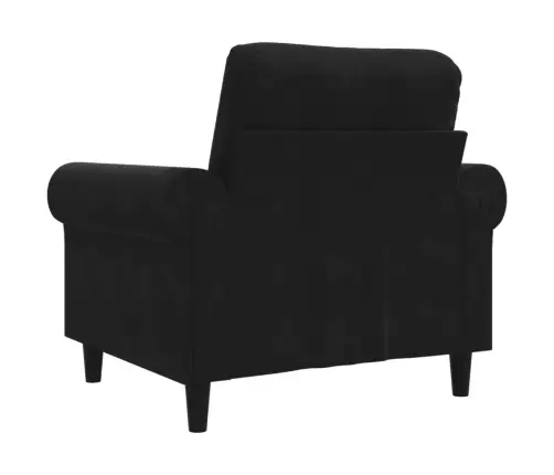 Krėslas, Juodos Spalvos, 60cm Aksomas