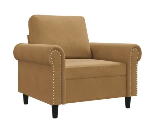 Atpūtas Krēsls, Brūns, 60 Cm, Samts Vidaxl