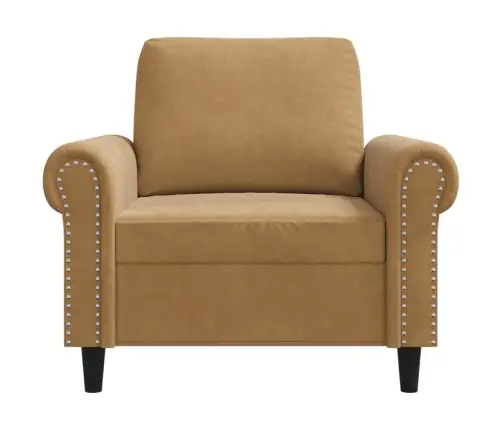 Atpūtas Krēsls, Brūns, 60 Cm, Samts Vidaxl