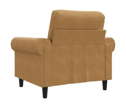 Atpūtas Krēsls, Brūns, 60 Cm, Samts Vidaxl