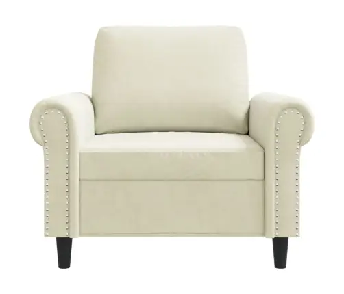 Atpūtas Krēsls, Krēmkrāsas, 60 Cm, Samts Vidaxl