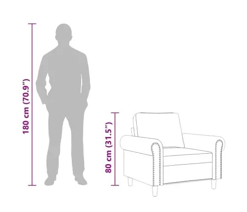 Atpūtas Krēsls, Krēmkrāsas, 60 Cm, Samts Vidaxl