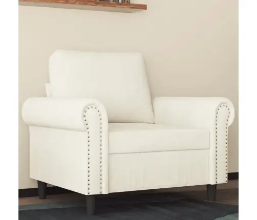 Atpūtas Krēsls, Krēmkrāsas, 60 Cm, Samts Vidaxl