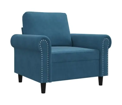 Atpūtas Krēsls, Zils, 60 Cm, Samts Vidaxl