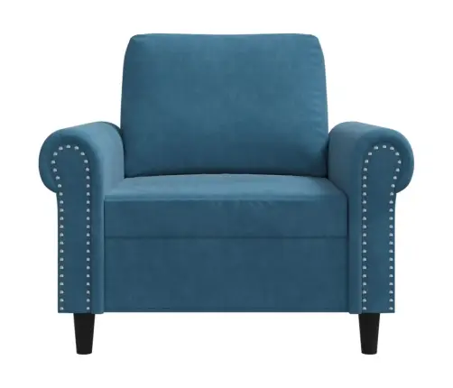 Atpūtas Krēsls, Zils, 60 Cm, Samts Vidaxl