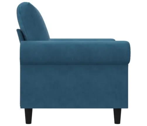 Atpūtas Krēsls, Zils, 60 Cm, Samts Vidaxl