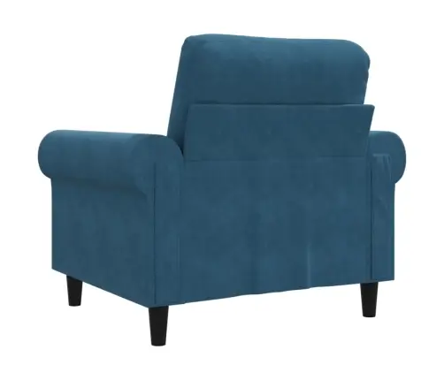Atpūtas Krēsls, Zils, 60 Cm, Samts Vidaxl
