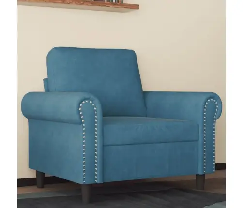 Atpūtas Krēsls, Zils, 60 Cm, Samts Vidaxl