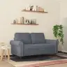 Dvivietė Sofa, Tamsiai Pilkos Spalvos, 120cm Aksomas