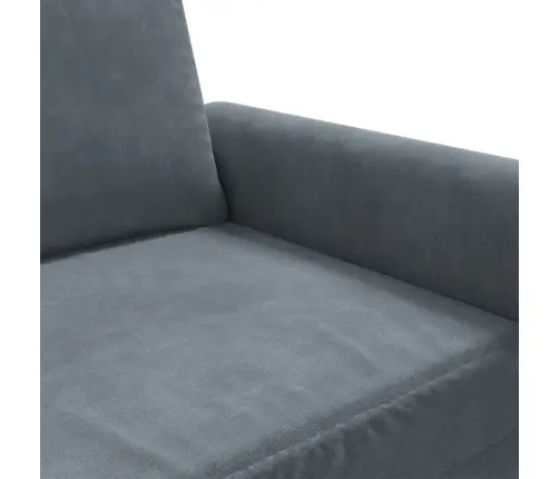 Dvivietė Sofa, Tamsiai Pilkos Spalvos, 120cm Aksomas