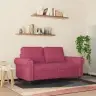 Dvivietė Sofa, Raudonojo Vyno Spalvos, 120cm Aksomas