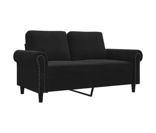 Divvietīgs Dīvāns, Melns, 120 Cm, Samts Vidaxl