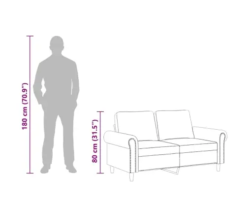 Divvietīgs Dīvāns, Melns, 120 Cm, Samts Vidaxl