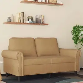 Dvivietė Sofa, Rudos Spalvos, 120cm Aksomas