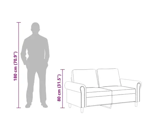 Divvietīgs Dīvāns, Krēmkrāsas, 120 Cm, Samts Vidaxl