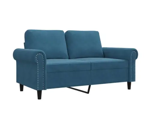 2-Kohaline Diivan, Sinine, 120 cm Samet