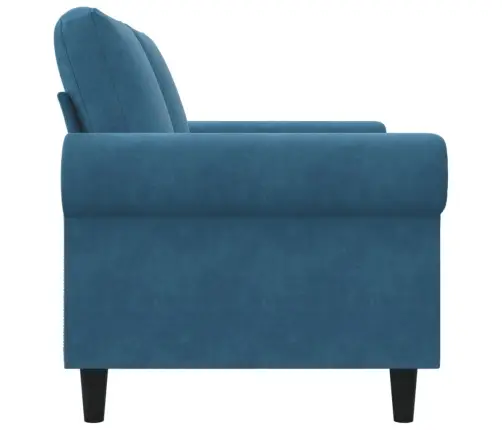 2-Kohaline Diivan, Sinine, 120 cm Samet