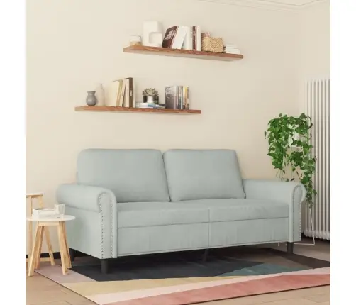 Divvietīgs Dīvāns, Gaiši Pelēks, 140 Cm, Samts Vidaxl