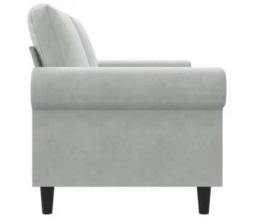 Divvietīgs Dīvāns, Gaiši Pelēks, 140 Cm, Samts Vidaxl