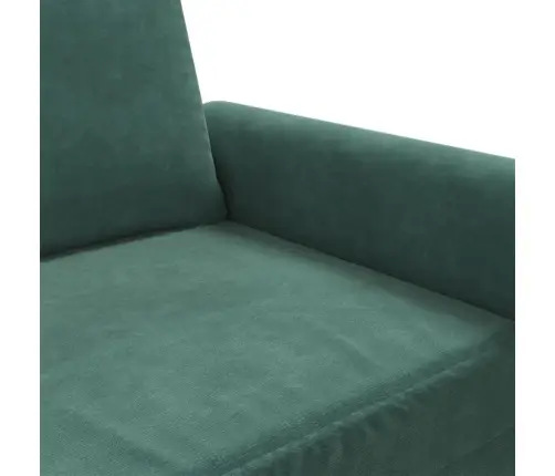 Dvivietė Sofa, Tamsiai Žalios Spalvos, 140cm Aksomas