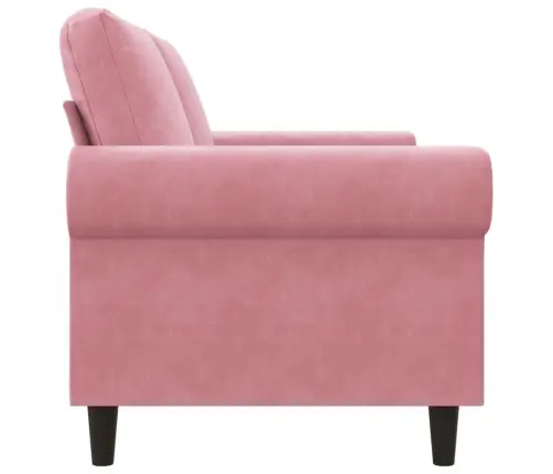 Divvietīgs Dīvāns, Rozā, 140 Cm, Samts Vidaxl
