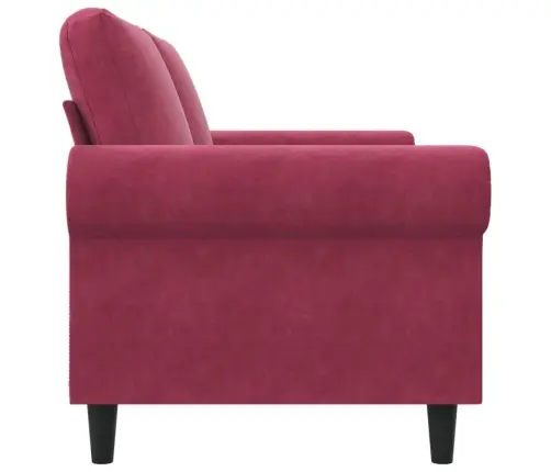 Dvivietė Sofa, Raudonojo Vyno Spalvos, 140cm Aksomas