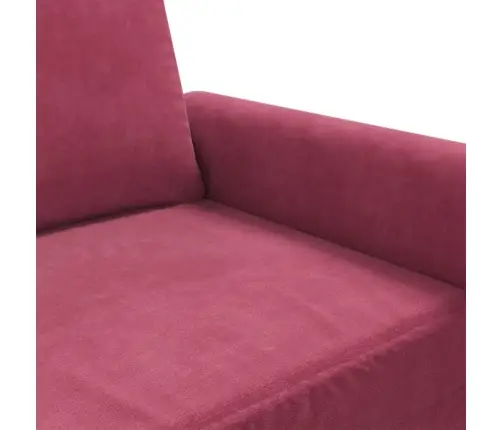 Dvivietė Sofa, Raudonojo Vyno Spalvos, 140cm Aksomas