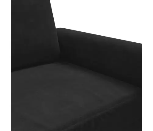 Divvietīgs Dīvāns, Melns, 140 Cm, Samts Vidaxl