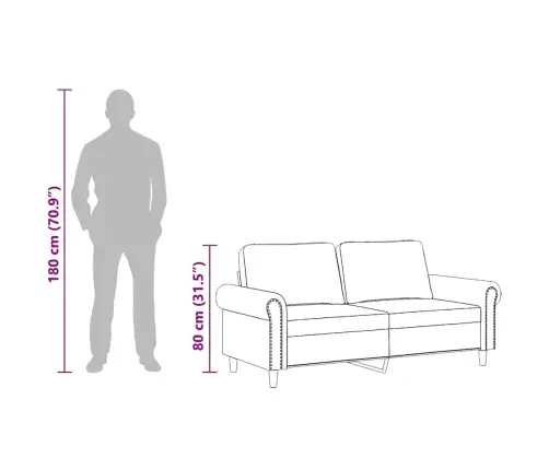 Divvietīgs Dīvāns, Melns, 140 Cm, Samts Vidaxl