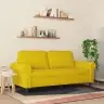 Divvietīgs Dīvāns, Dzeltens, 140 Cm, Samts Vidaxl