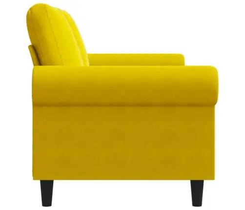 Divvietīgs Dīvāns, Dzeltens, 140 Cm, Samts Vidaxl