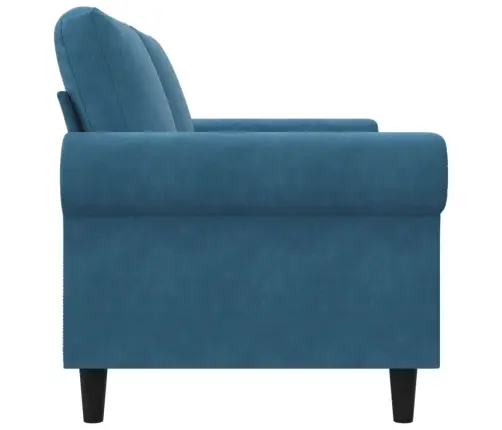 Divvietīgs Dīvāns, Zils, 140 Cm, Samts Vidaxl