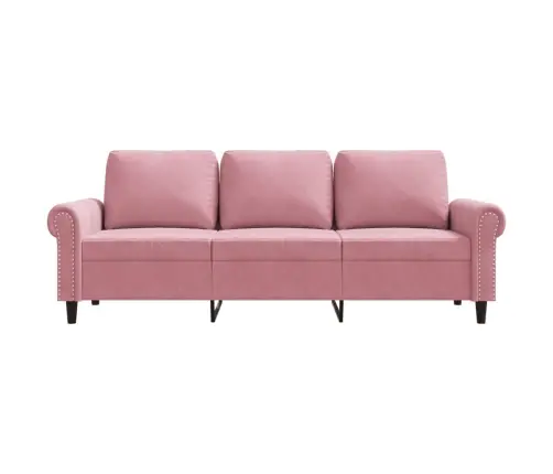 Trīsvietīgs Dīvāns, Rozā, 180 Cm, Samts Vidaxl