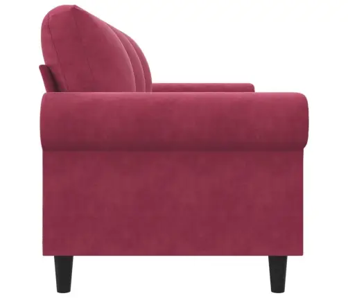Trivietė Sofa, Raudonojo Vyno Spalvos, 180cm Aksomas
