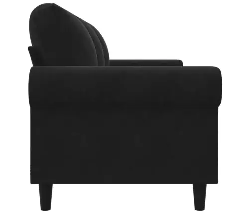 Trīsvietīgs Dīvāns, Melns, 180 Cm, Samts Vidaxl