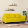 Trivietė Sofa, Geltonos Spalvos, 180cm Aksomas