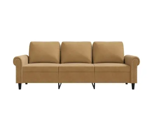 Trīsvietīgs Dīvāns, Brūns, 180 Cm, Samts Vidaxl