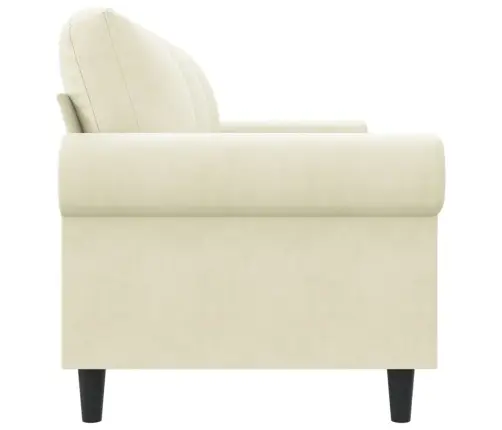 Trīsvietīgs Dīvāns, Krēmkrāsas, 180 Cm, Samts Vidaxl