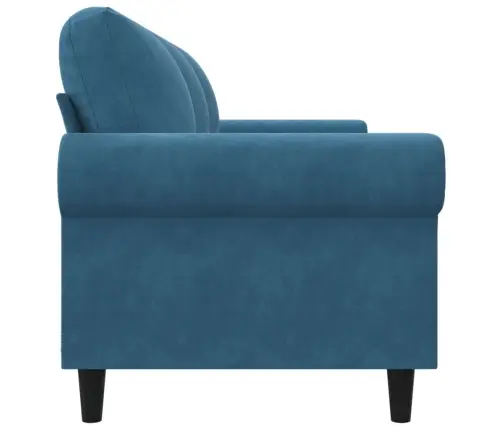 3-Kohaline Diivan, Sinine, 180 cm Samet