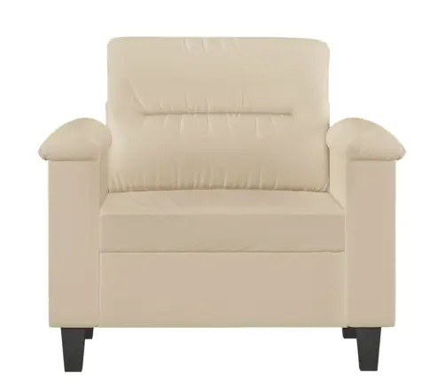 Atpūtas Krēsls, Krēmkrāsas, 60 Cm, Mikrošķiedras Audums Vidaxl