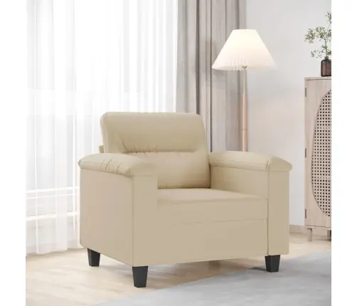 Atpūtas Krēsls, Krēmkrāsas, 60 Cm, Mikrošķiedras Audums Vidaxl