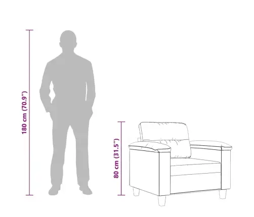 Tugitool, Beež, 60 cm Mikrofiiber Kangas