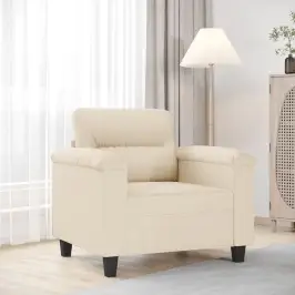 Atpūtas Krēsls, Bēšs, 60 Cm, Mikrošķiedras Audums Vidaxl Atpūtas Krēsls, Bēšs, 60 Cm, Mikrošķiedras Audums Vidaxl